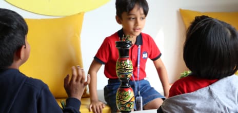 Children playing a circle game